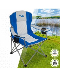 Chaise Pliante Aktive 57 x 60 x 97 cm Bleu 2