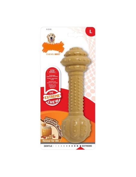Jouet pour chien Nylabone Extreme Chew Barbell Nylon Beurre de cacahuètes