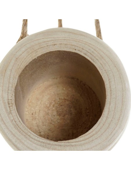 Cache-pot DKD Home Decor Marron Corde Bois de paulownia (16 x 16 x 53 cm)