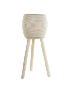 Cache-pot DKD Home Decor Marron Bois de paulownia (23 x 23 x 56 cm)