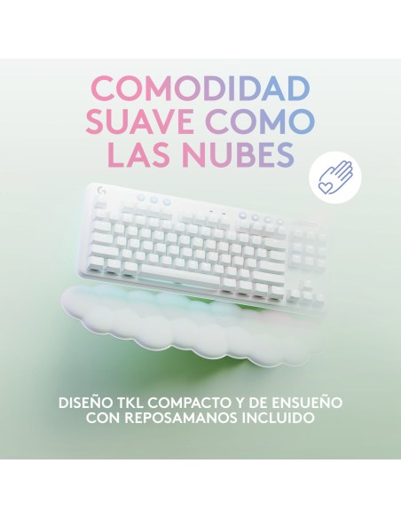 Clavier pour jeu Logitech Blanc Espagnol Qwerty QWERTY (Reconditionné A)