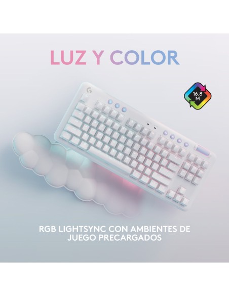Clavier pour jeu Logitech Blanc Espagnol Qwerty QWERTY (Reconditionné A)