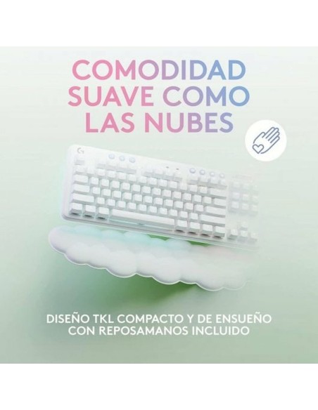 Clavier pour jeu Logitech Blanc Espagnol Qwerty QWERTY (Reconditionné A)