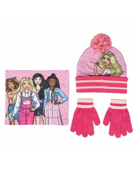 Bonnet, écharpe et gants Barbie 2-8 Ans