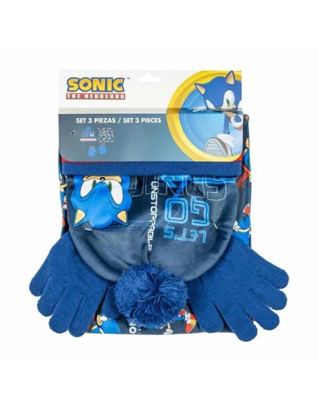 Bonnet, écharpe et gants Sonic 2-8 Ans