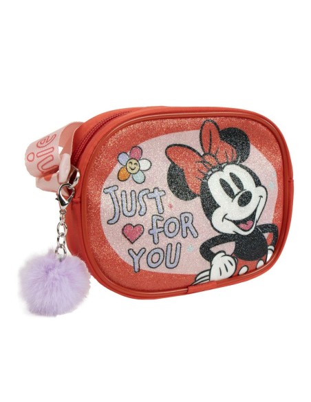 Sac à Bandoulière Minnie Mouse Rouge 14,5 x 10,5 x 4,0 cm