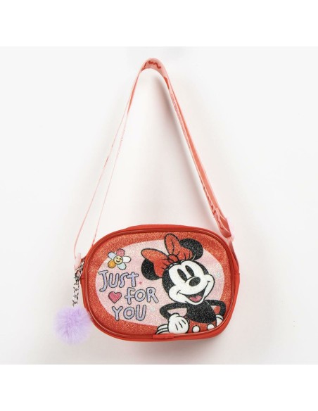 Sac à Bandoulière Minnie Mouse Rouge 14,5 x 10,5 x 4,0 cm