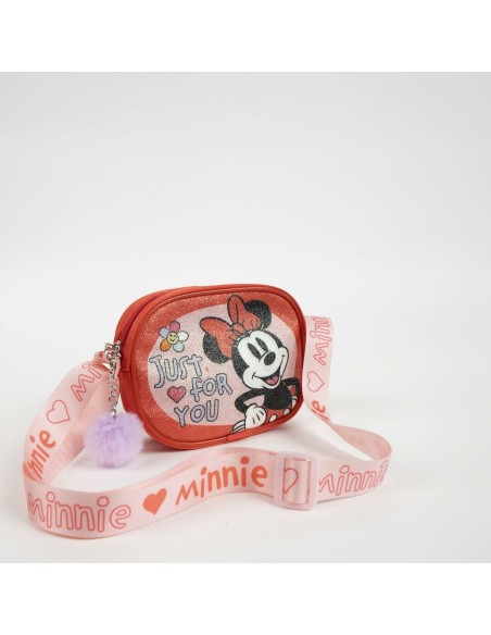 Sac à Bandoulière Minnie Mouse Rouge 14,5 x 10,5 x 4,0 cm