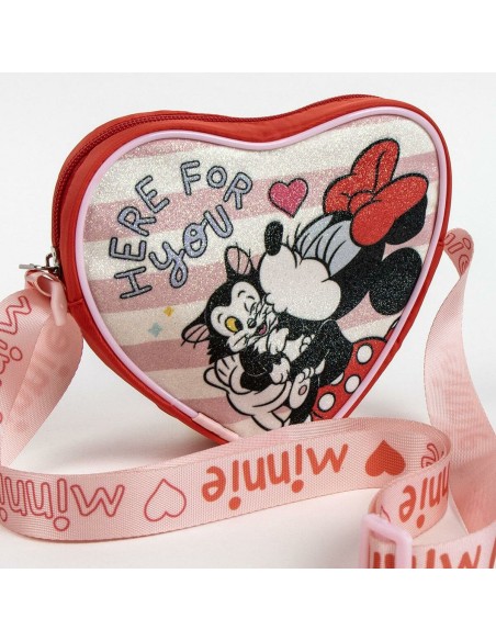 Sac à Bandoulière Minnie Mouse Rouge 15,0 x 14,0 x 4,0 cm