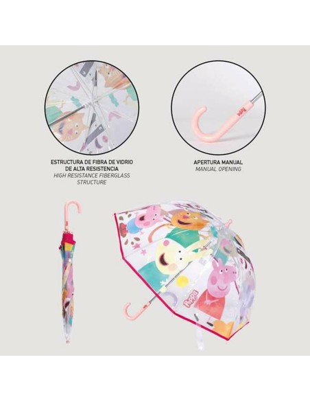 Parapluie Peppa Pig Ø 71 cm Transparent