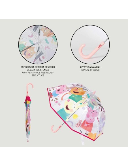 Parapluie Peppa Pig Ø 71 cm Transparent