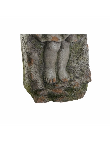 Cache-pot DKD Home Decor Fibre de Verre Gris Ange (29 x 22 x 74 cm)