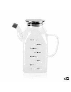 Huilier La Mediterránea Transparent Argenté Métal Verre Borosilicaté 0,75 L (12 Unités)