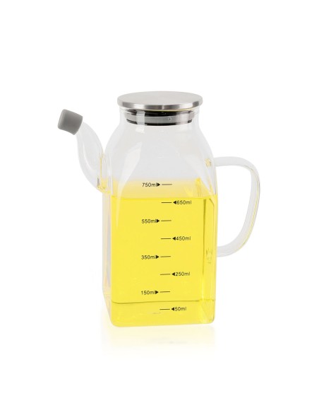 Huilier La Mediterránea Transparent Argenté Métal Verre Borosilicaté 0,75 L (12 Unités)