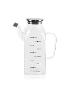 Huilier La Mediterránea Transparent Argenté Métal Verre Borosilicaté 1 L (6 Unités) 2
