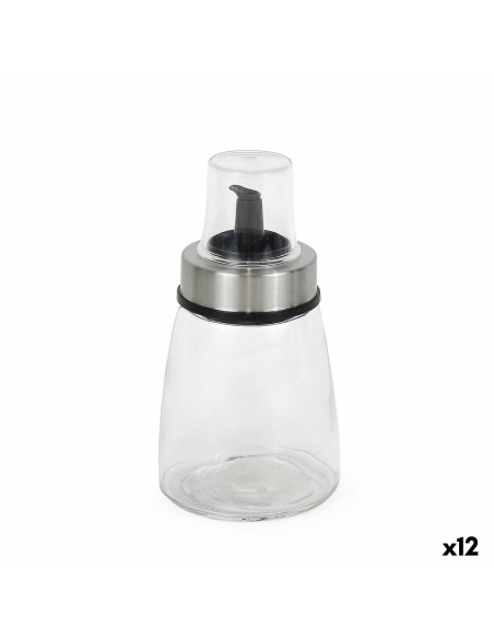 Huilier Quttin Transparent Argenté verre 200 ml 6,5 x 6,5 x 12,5 cm (12 Unités)