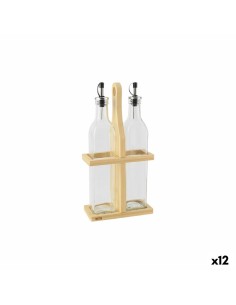 Set de pansement Quttin Marron Transparent verre Bambou 0,5 L 2 Pièces (12 Unités)