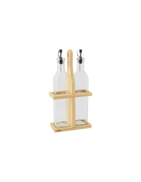 Set de pansement Quttin Marron Transparent verre Bambou 0,5 L 2 Pièces (12 Unités)