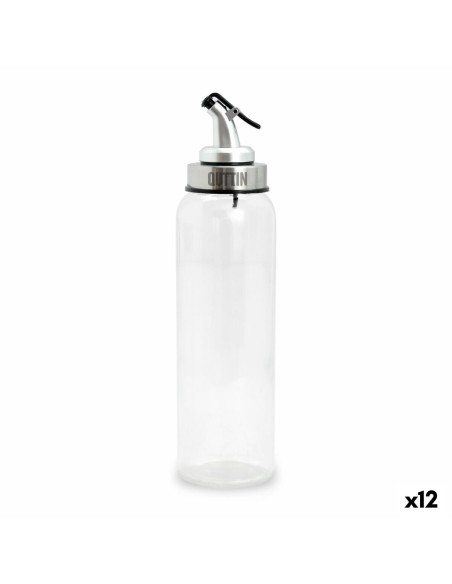 Huilier Quttin Transparent Argenté verre 0,5 L 6 x 6 x 26 cm (12 Unités)
