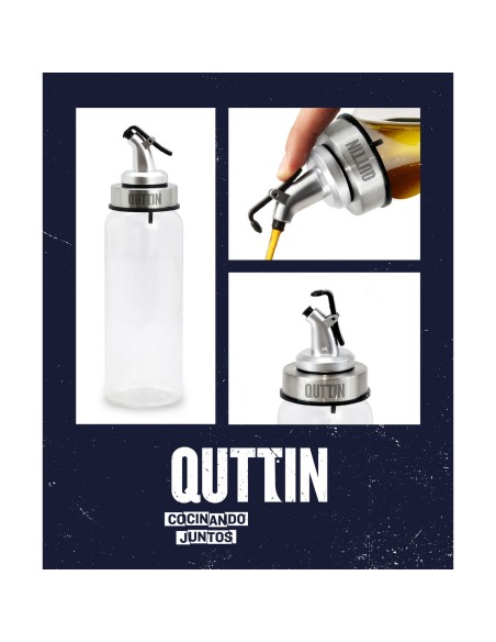 Huilier Quttin Transparent Argenté verre 5,5 x 5,5 x 20,5 cm (12 Unités)