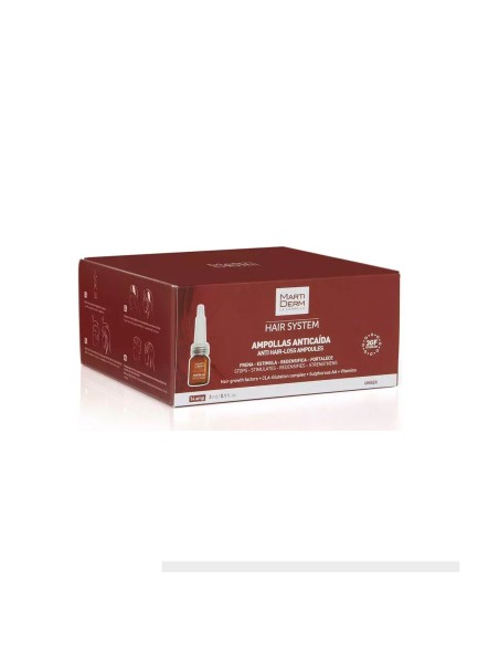 Ampoules antichute de cheveux Martiderm HAIR SYSTEM 3 ml 14 Unités