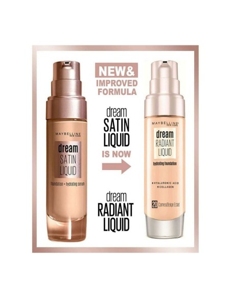 Base de maquillage liquide Maybelline Dream Satin Liquid 3-true ivory (30 ml)