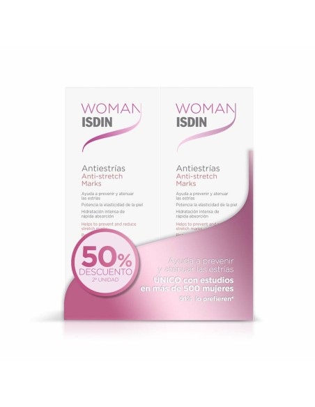 Lotion corporelle anti-vergetures Isdin Woman 2 x 250 ml 250 ml