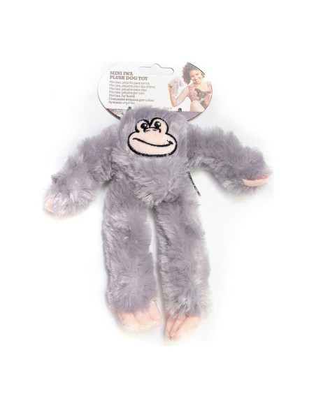 Jouet pour chien en peluche Gloria Iwazaru 11 x 44 x 45 cm Singe Gris