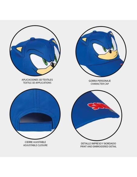 Casquette enfant avec oreilles Sonic