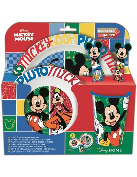 Set de vaisselle pour enfants Mickey Mouse Mickey Has Fun 5 Pièces