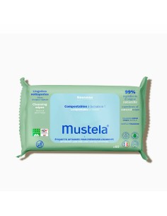 Lingettes imprégnées Mustela BIO MUSTELA (60 Unités)
