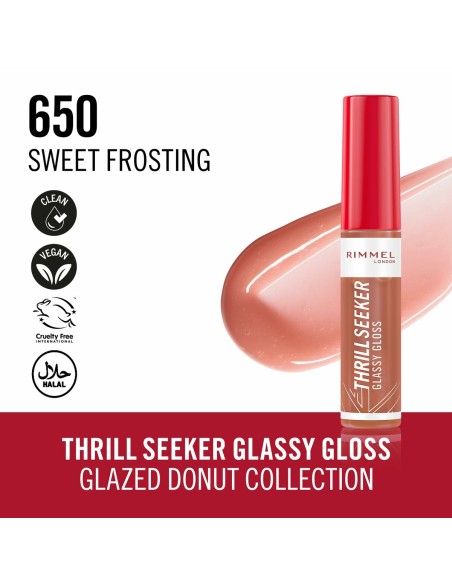 Brillant à lèvres Rimmel London THRILL SEEKER Nº 650-Sweet Frosting 6 ml
