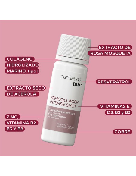 Supplément Alimentaire Cumlaude Lab FEMCOLLAGEN INTENSE SHOT 7 Unités