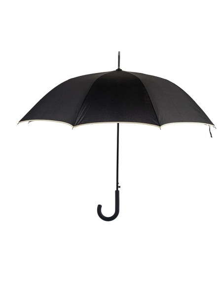 Parapluie Noir Crème Métal Fibre 95 x 95 x 86 cm (12 Unités)