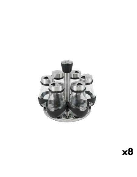 Étagère d'épices en acier inoxydable Quttin 17,8 X 17,8 X 16,3 CM (6 Pièces) (8 Unités)