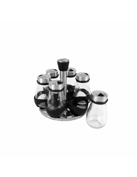 Étagère d'épices en acier inoxydable Quttin 17,8 X 17,8 X 16,3 CM (6 Pièces) (8 Unités)