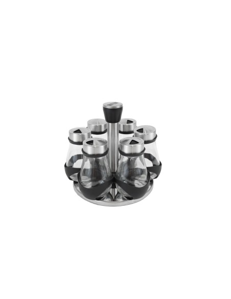 Étagère d'épices en acier inoxydable Quttin 17,8 X 17,8 X 16,3 CM (6 Pièces) (8 Unités)