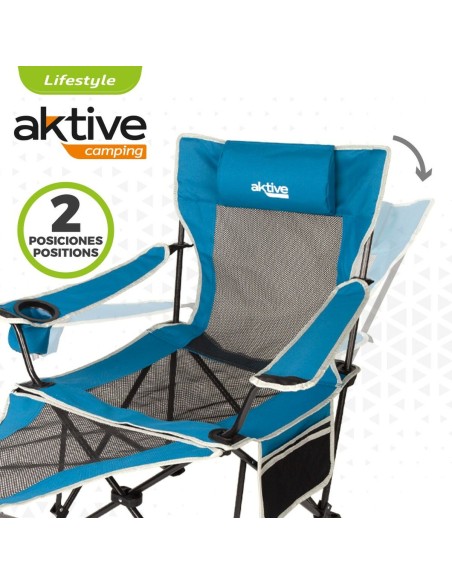 Chaise Hamac Aktive Bleu 152 x 75 x 54 cm
