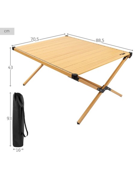 Table Piable Aktive Glamping Sabana Aluminium Terre 88,5 x 43 x 70,5 cm