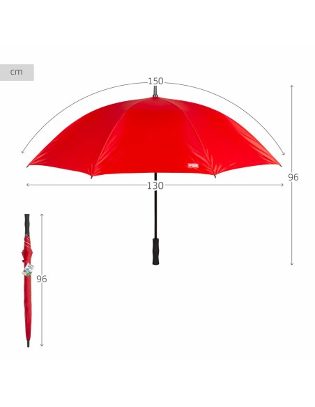 Parapluie Aktive Rouge Ø 150 cm 150 x 96 x 150 cm (6 Unités)