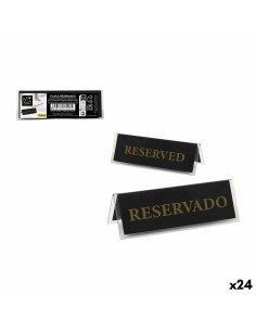 Plaque d'identification My Bar RESERVADO / RESERVED 12 x 4 cm 2 mm 24 Unités