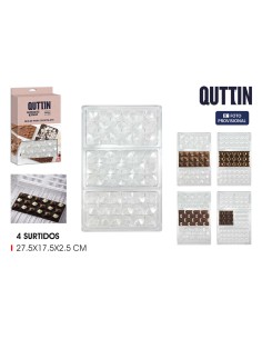Moule à pâtisserie Quttin CHOCOLATE 27,5 x 17,5 x 2,5 cm (12 Unités) 2
