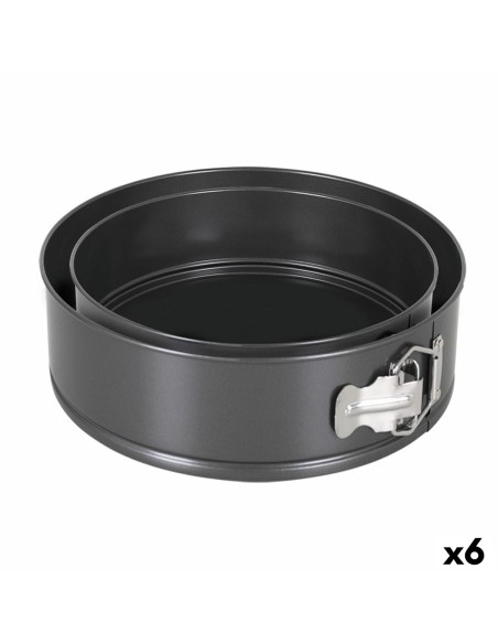 Moule amovible Quttin Noir 20 x 6,8+24 x 7 cm 2 Pièces (6 Unités)