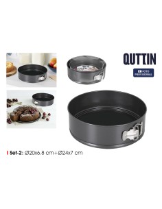 Moule amovible Quttin Noir 20 x 6,8+24 x 7 cm 2 Pièces (6 Unités) 2