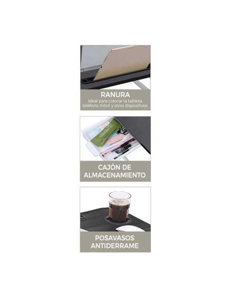 Table pour Portable Confortime 60 x 40 x 26 cm 6 Unités