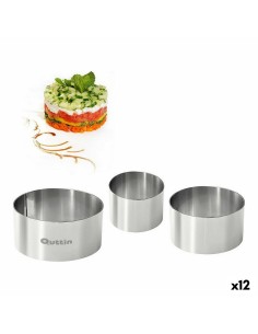 Moules Quttin Acier inoxydable Argenté 10 x 10 x 5 cm (12 Unités) (3 pcs)