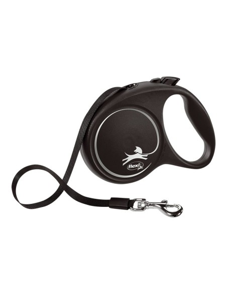 Laisse pour Chien Flexi BLACK DESIGN 5 m Taille L Silver