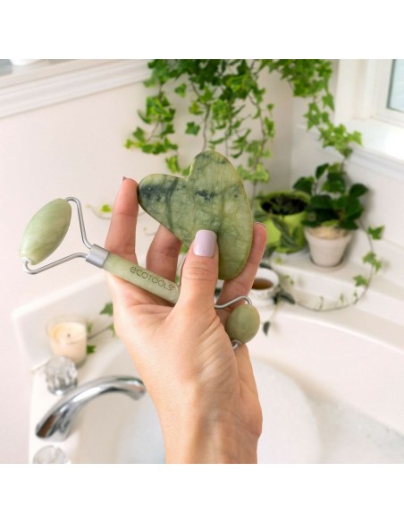 Soin anti-âge pour le visage et le cou Ecotools Jade Jade Lot 2 Pièces