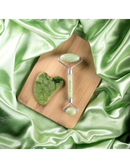 Soin anti-âge pour le visage et le cou Ecotools Jade Jade Lot 2 Pièces