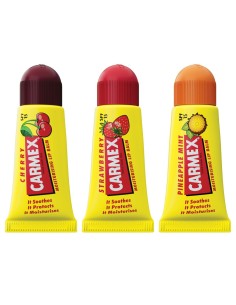 Baume à lèvres hydratant Carmex Triplo Fraise Ananas 3 Pièces Cerise Spf 15